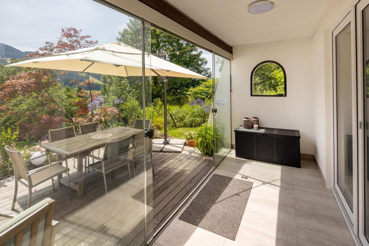 Waldlounge - Gartenwohnung Oberstaufen Buitenkant foto