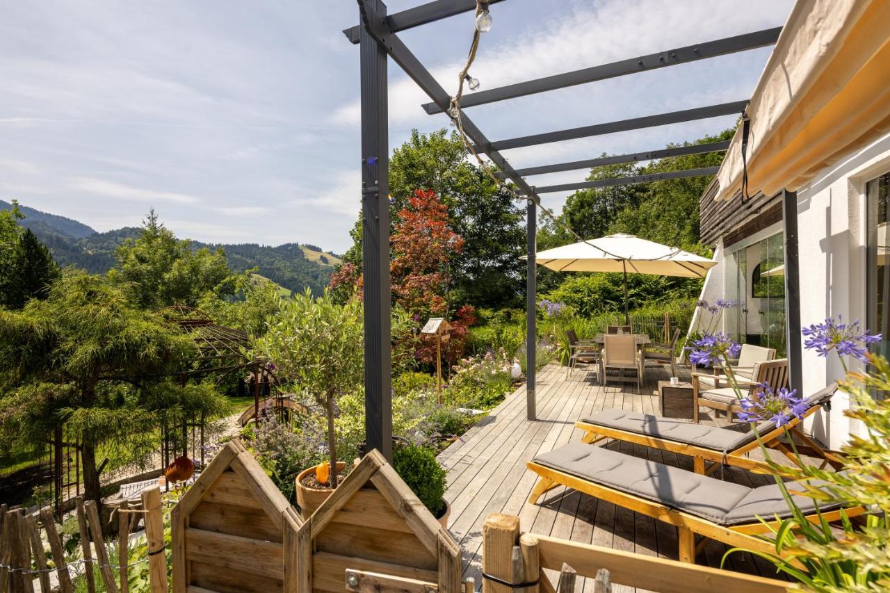 Waldlounge - Gartenwohnung Oberstaufen Buitenkant foto